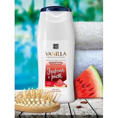 Шампунь «VANILLA» для всех типов волос, с соком арбуза, 250 г