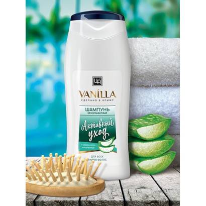 Шампунь «VANILLA» для всех типов волос, с соком алоэ и каланхоэ, 250 г