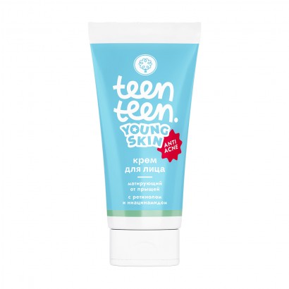 Крем для лица для юной кожи Матирующий от прыщей с ретиноломи ниацинамидом, 70г МДП