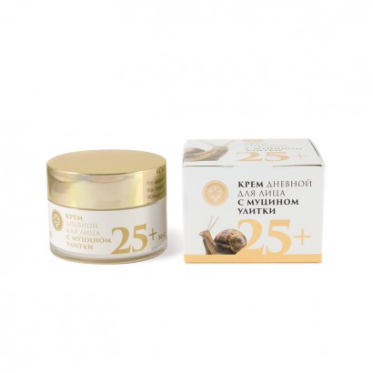 Крем для лица дневной 25+ с муцином улитки МДП, 50 мл.