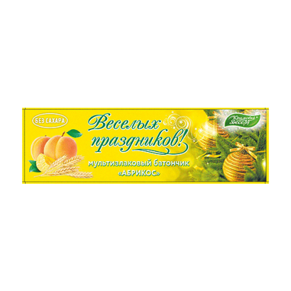 Мультизлаковый батончик Абрикос без сахара, 50 г.