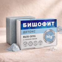 Мыло-скраб с голубой глиной БИШОФИТ ДЕТОКС  БШ, 100г МДП