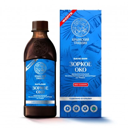 Бальзам безалкогольный ЗОРКОЕ ОКО (красный сорт винограда на травах), 250мл