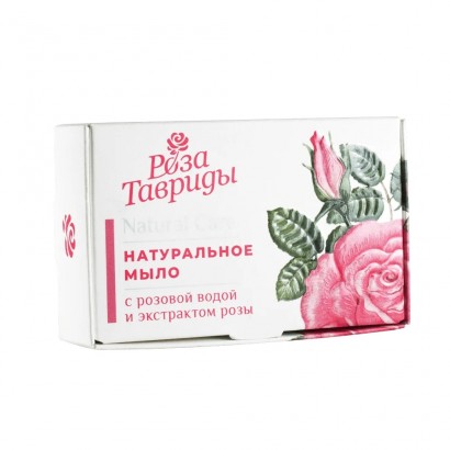 Мыло крымское натуральное с розовой водой и экстрактом розы, 95г РТ